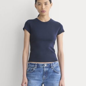 RetroSoft Cotton Crew | Navy