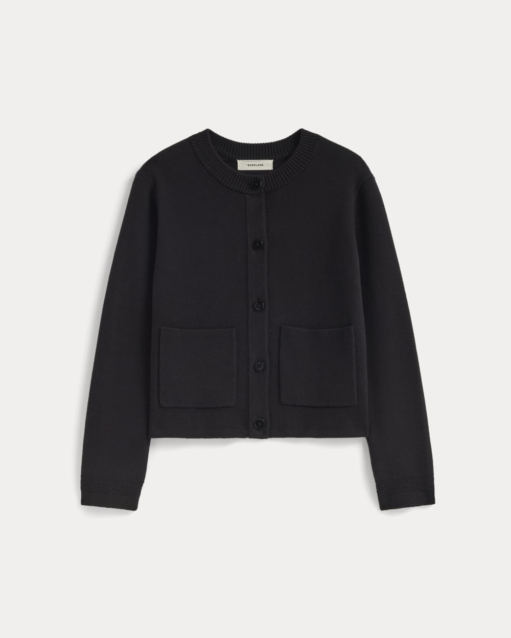 The Crew Cardigan in Everyday Cotton | Black - Image 2