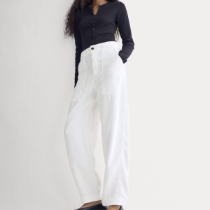 Patch Pocket Ballon Pant in Buttersoft | White