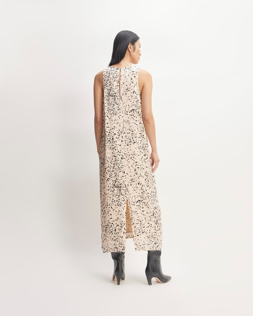 The Satin Racerback Slip Dress | Whisper Pink Moonsplatter - Image 6