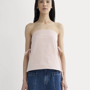 The Seersucker Tube Top | Soft Orange