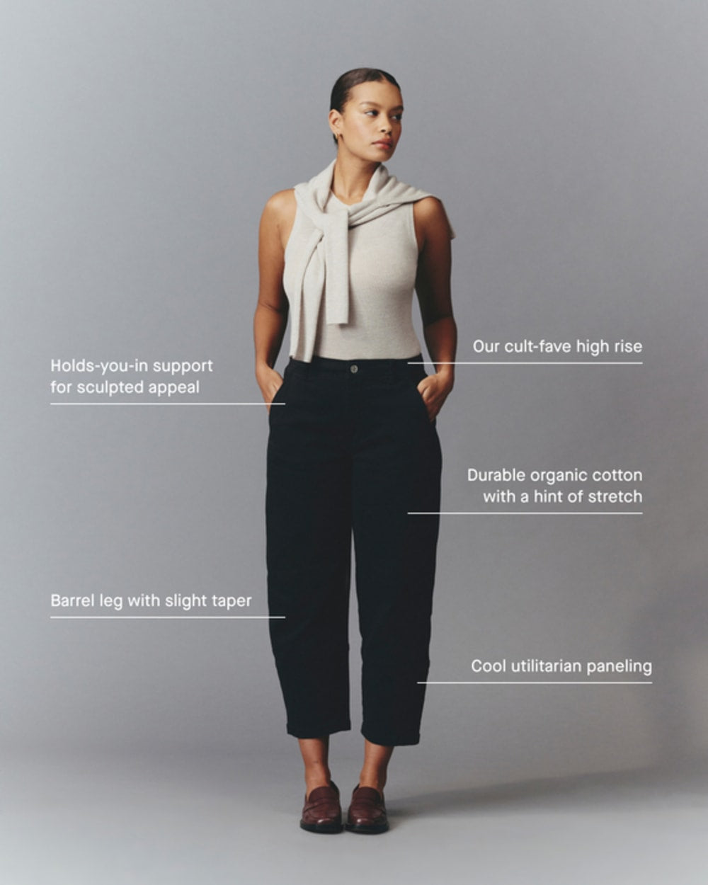 The Utility Barrel Pant | Washed Black | Regular - Image 4