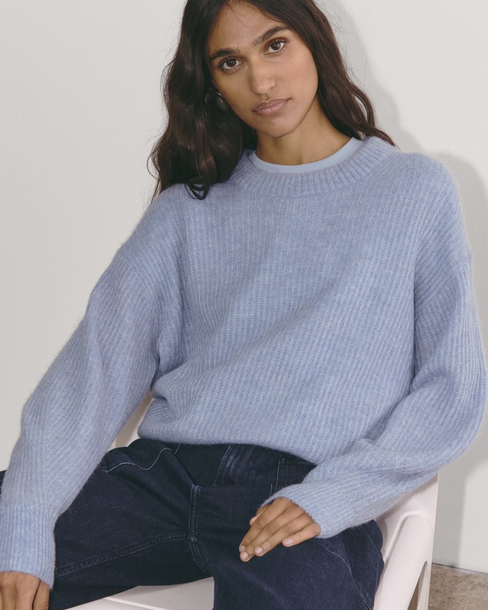 The Cocoon Crew in Alpaca | Heather Blue Slate - Image 4