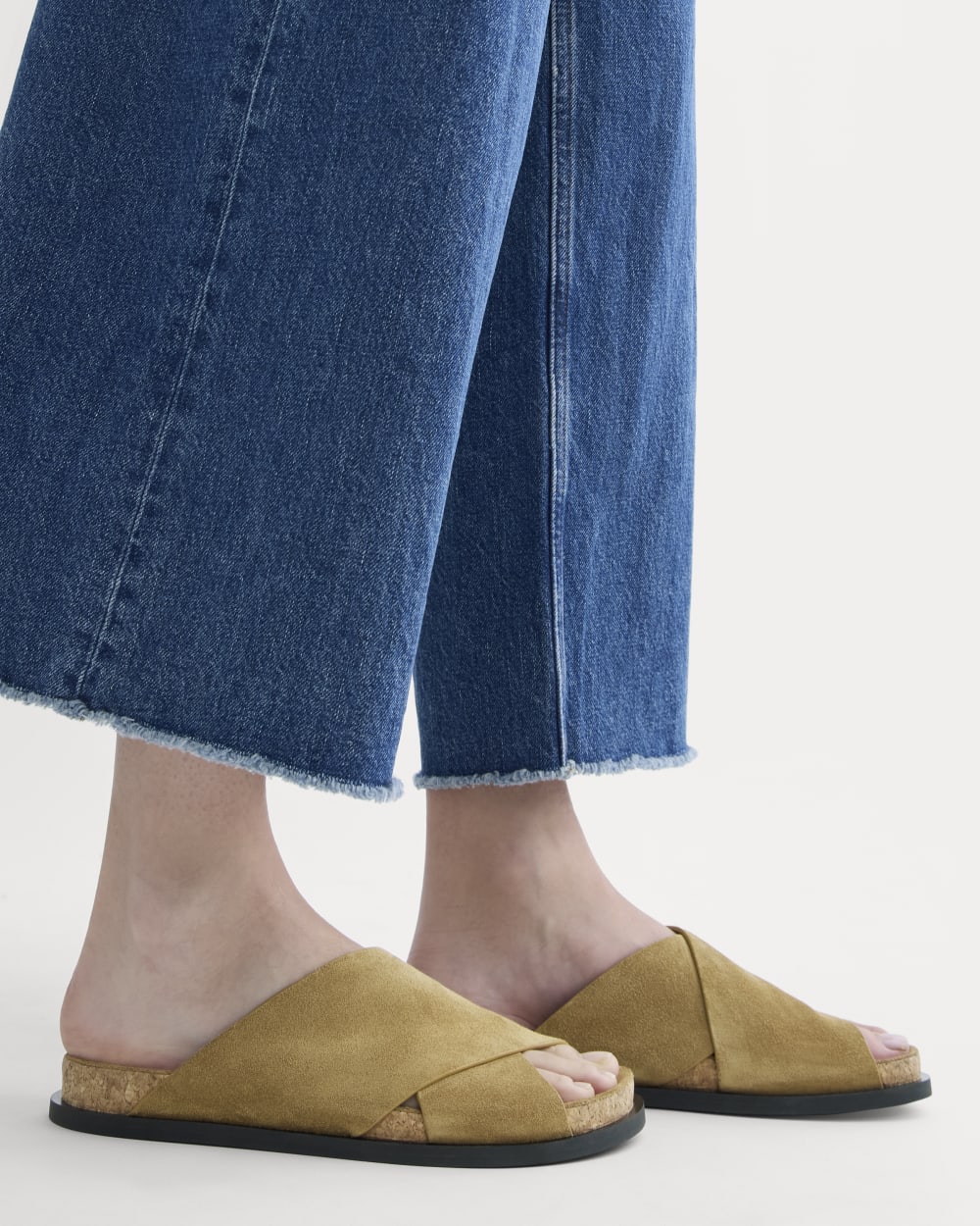 The Suede Crossover Sandal | Sand - Image 3