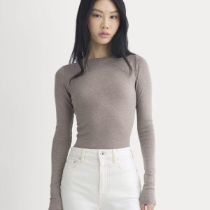 Tissue Boatneck Top | Heathered Chocolate Chip