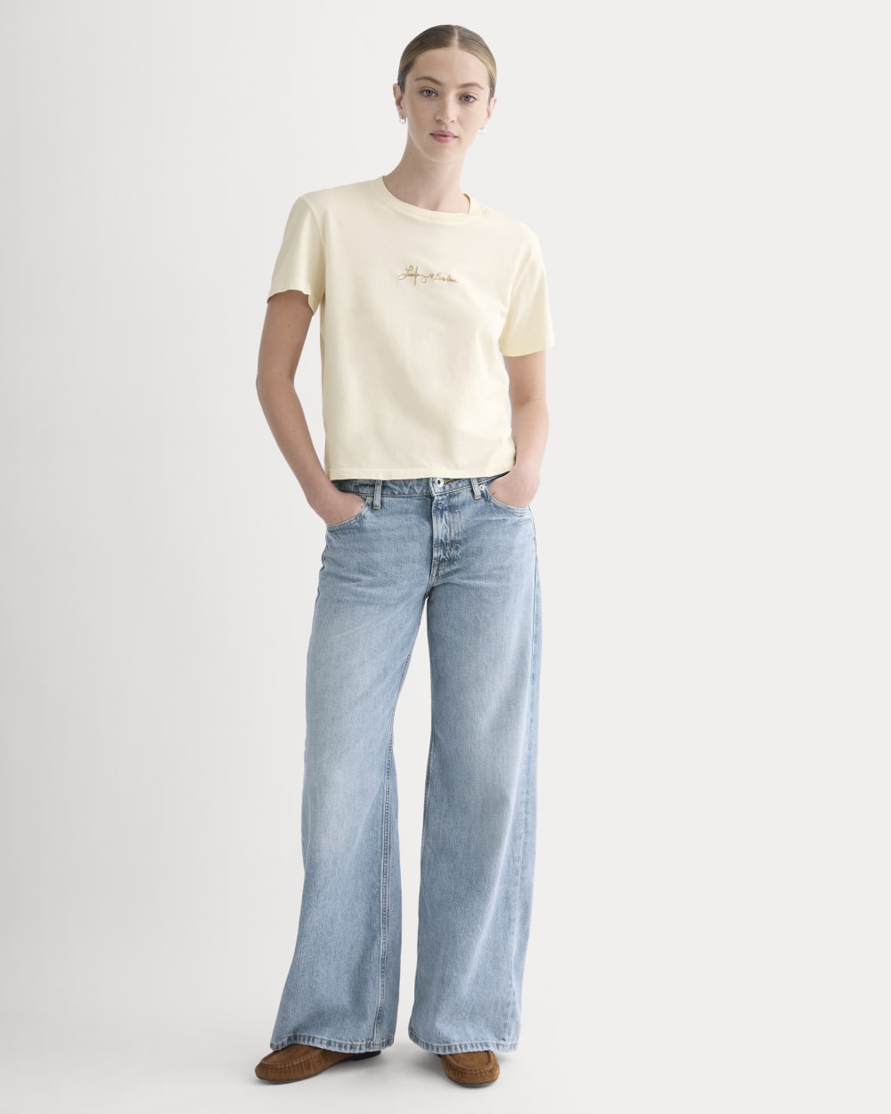 Everlane x The Laufey Foundation Box-Cut Tee | Bone - Image 3