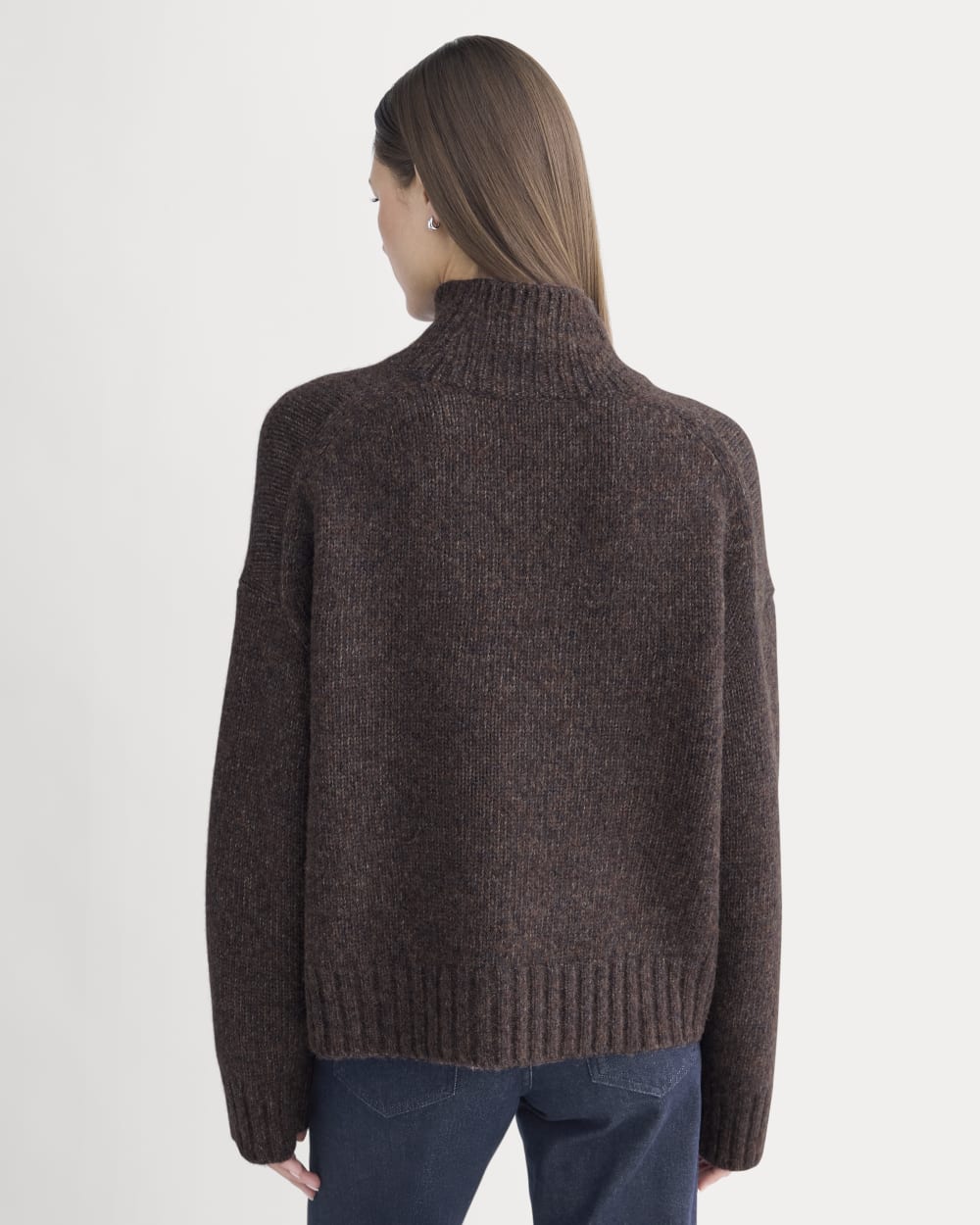 The Cloud Oversized Turtleneck | Heathered Burgundy - Image 5