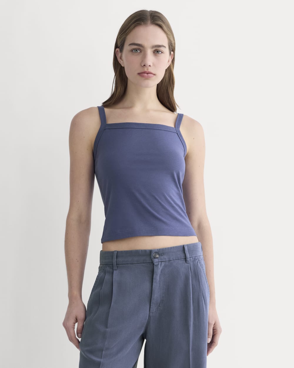 The Essential Square-Neck Tank | Deep Cobalt