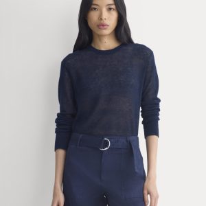 The Air Alpaca™ Relaxed Crew Top | Navy