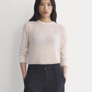 The Air Alpaca? Relaxed Crew Top | Soft Pink