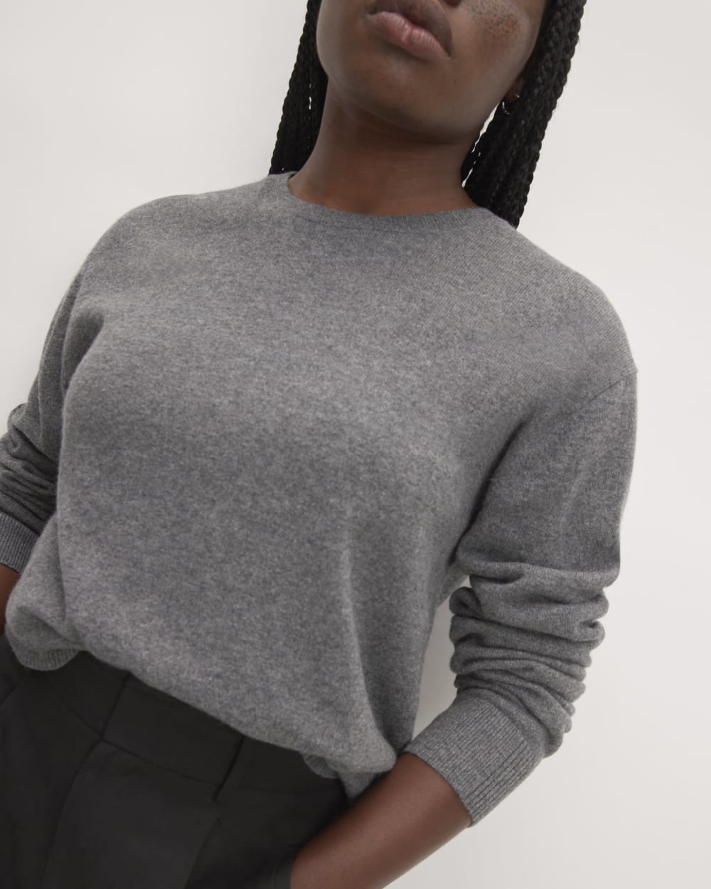The Classic Crew in Cashmere | Heather Charcoal - Image 4