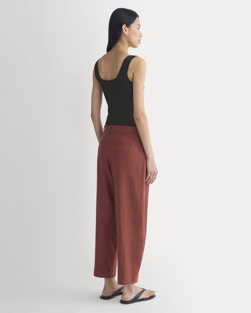 The Everywhere Pant in Stretch Linen | Henna Red - Image 5