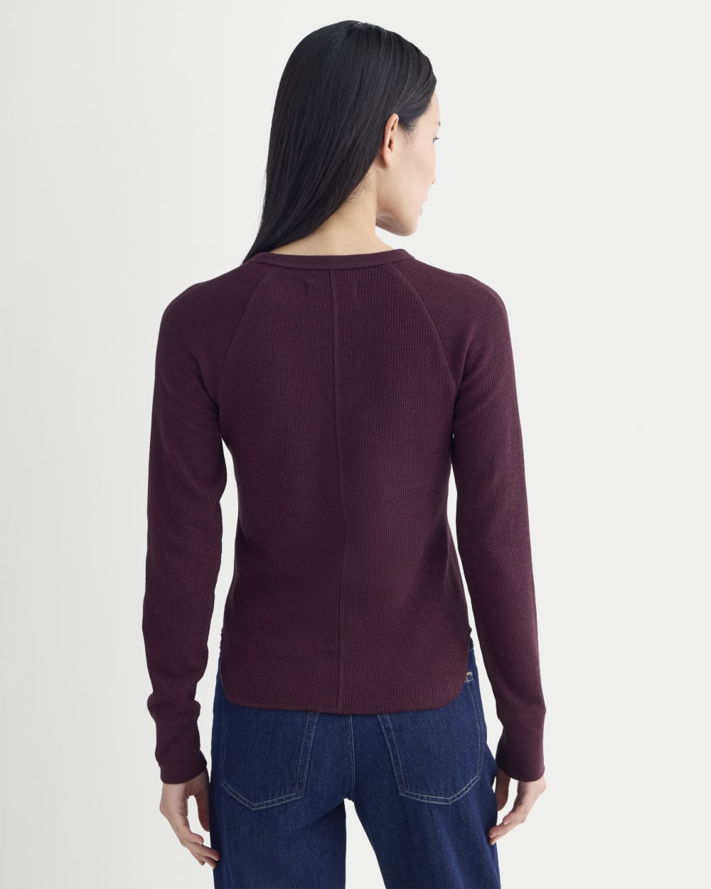 Slim-Fit Crew in Cozy Waffle | Heathered Port Royale - Image 5