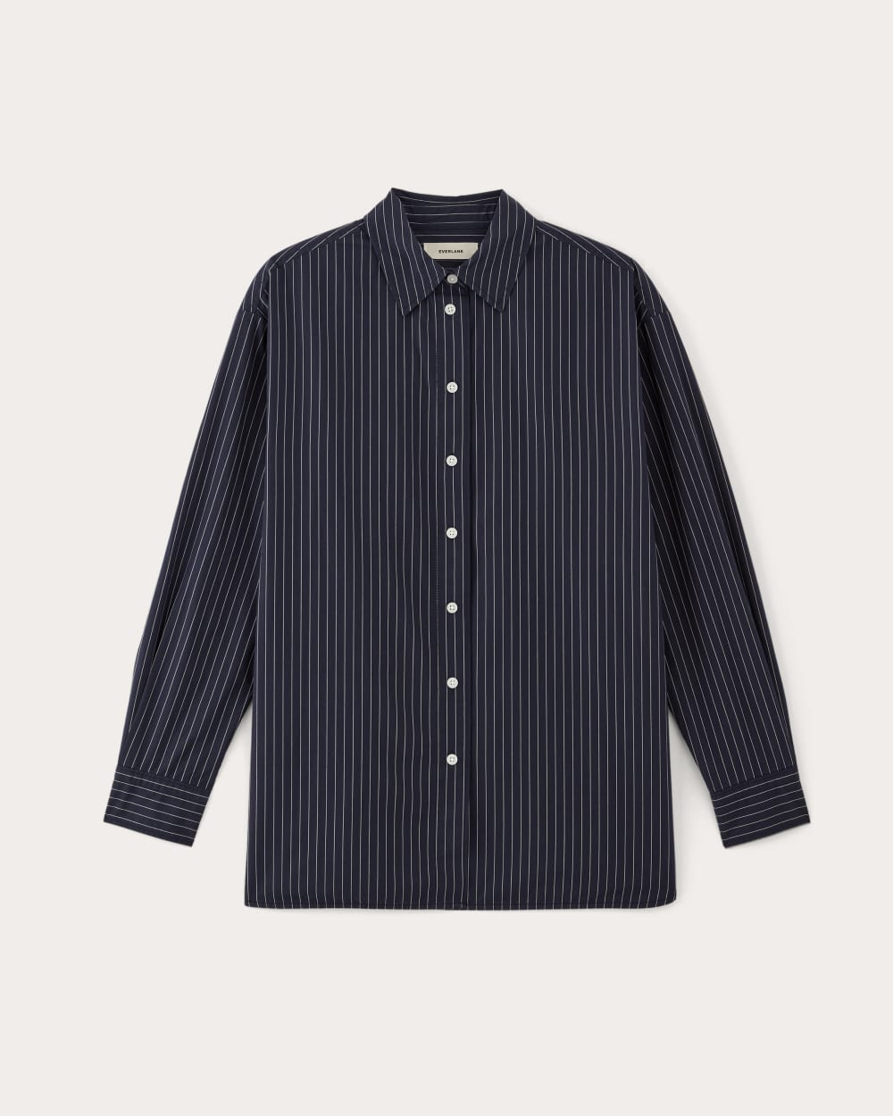 The Supima? Cotton Boyfriend Shirt | Navy / White - Image 2