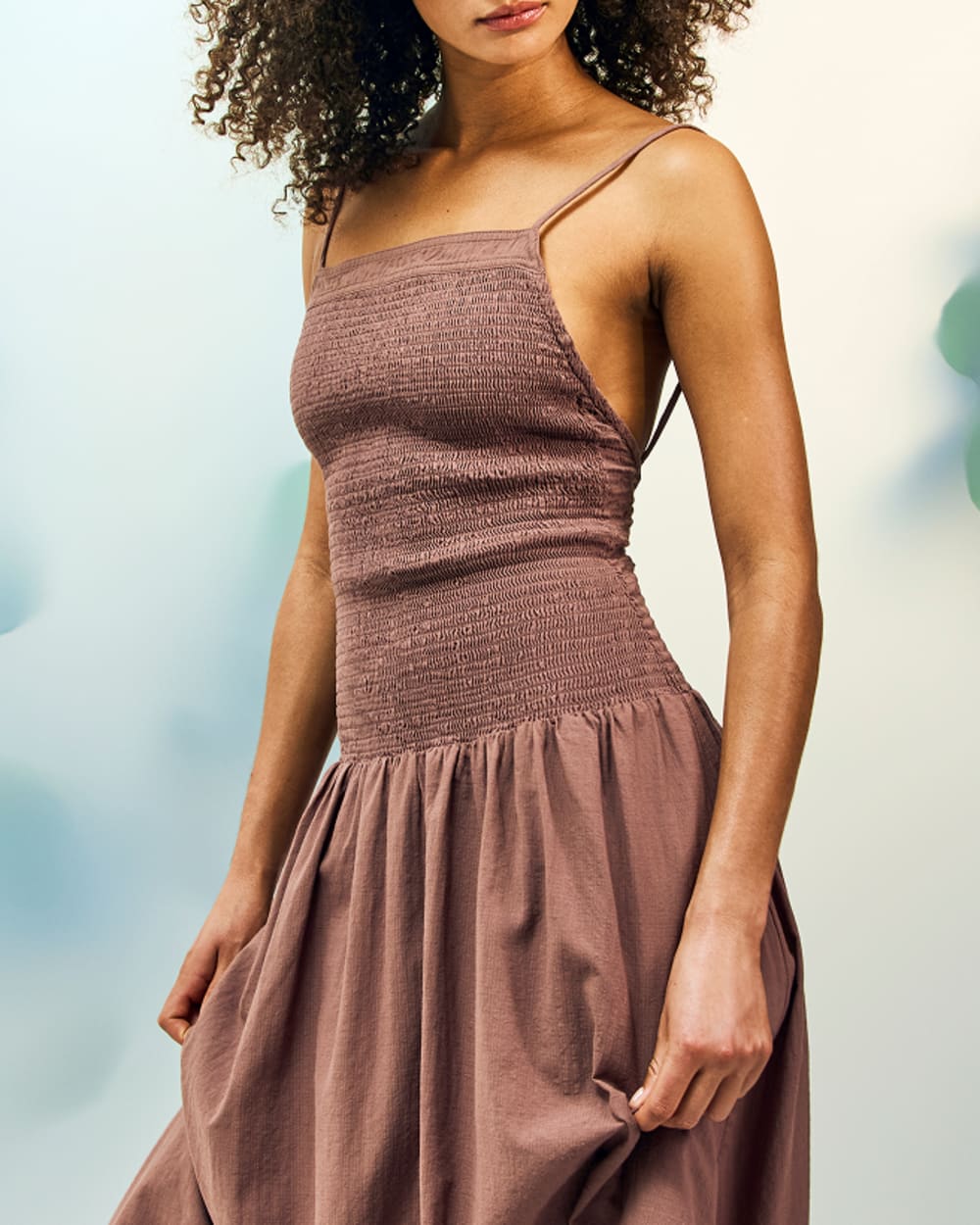 The Gauze Open-Back Dress | Mocha - Image 7