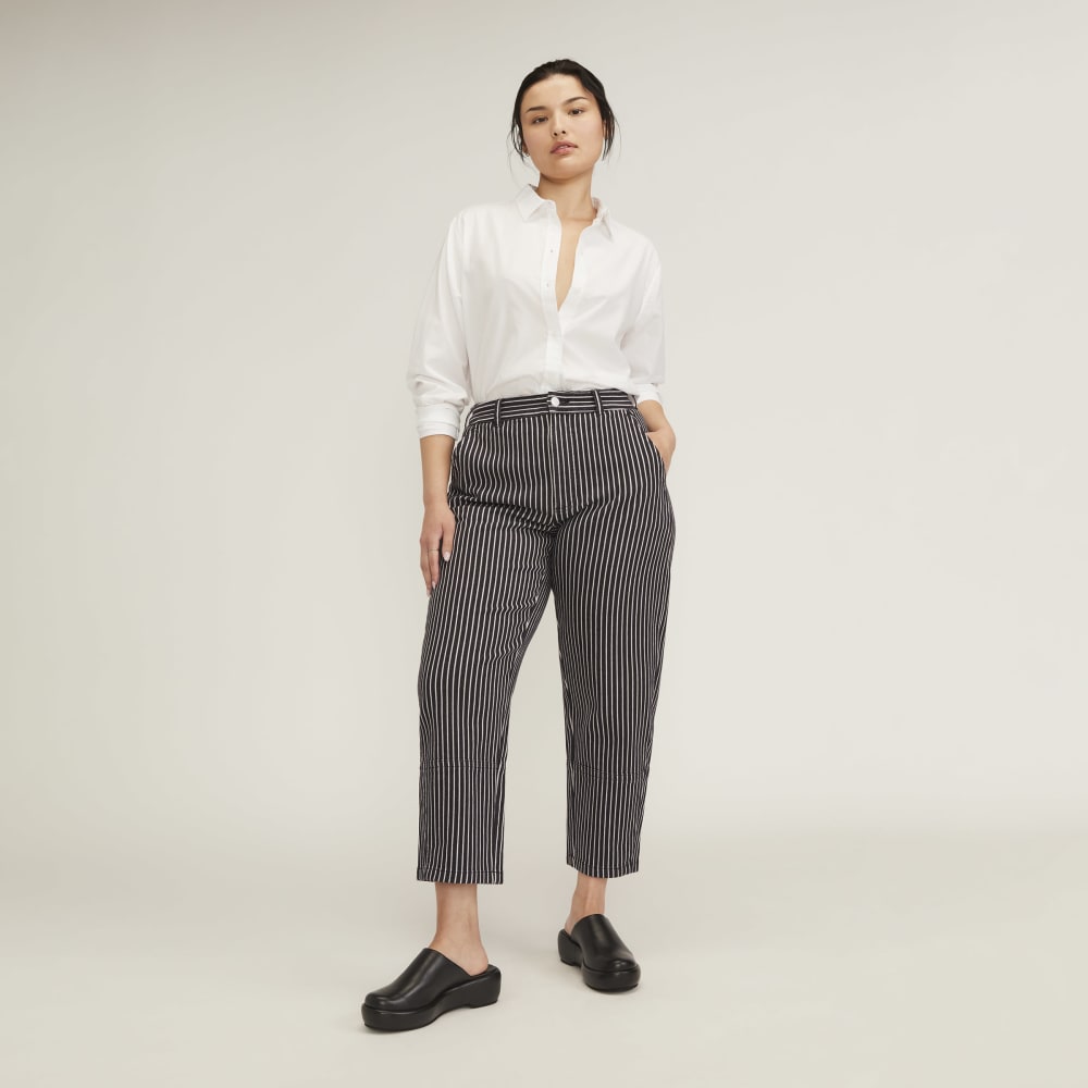 The Utility Barrel Pant | Black / Bone | Regular