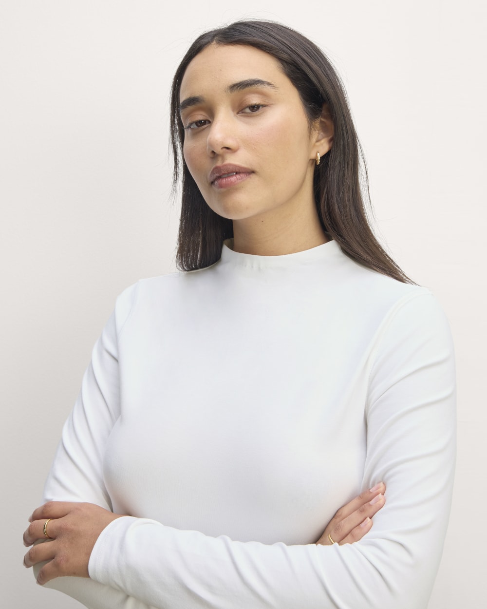 The Form Funnel-Neck Tee | White - Image 3