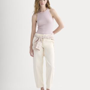Twisted Seam Barrel Pant | Bone