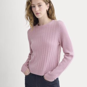 Mix Ribbed Crew in Cashmere | Lilac Crush