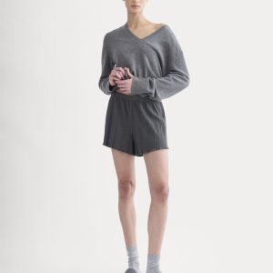 Lounge Rib Short | Heathered Soot