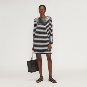 The Mariner Dress | Black / Canvas Tan