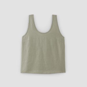 The Scoop Tank in Linen | Sage Green