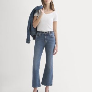 High-Rise Kick Flare Jean | Washed Indigo