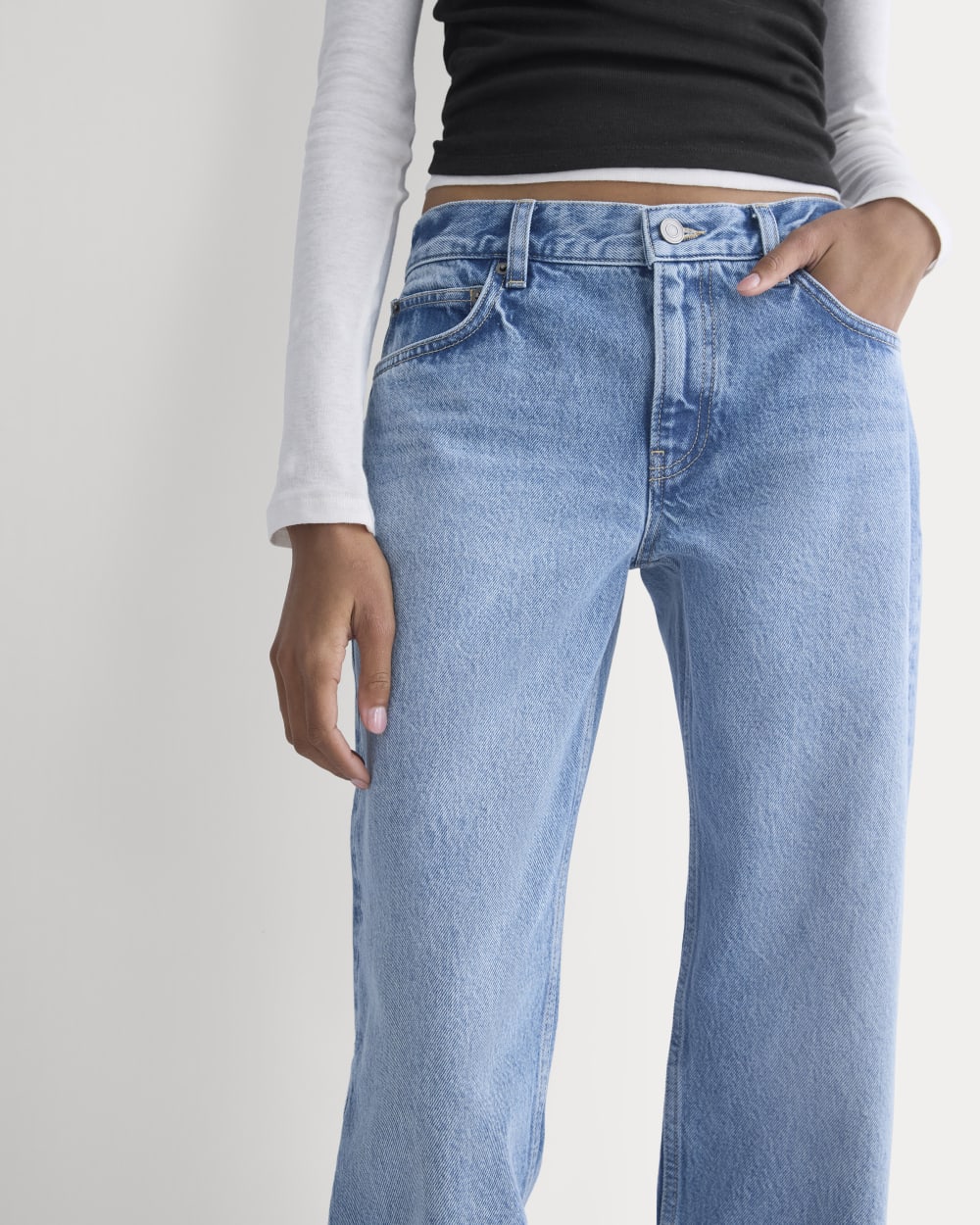 Everlane x Elena Bonvicini La Brea Low-Rise Baggy Jean | Crystal Cove Indigo - Image 5