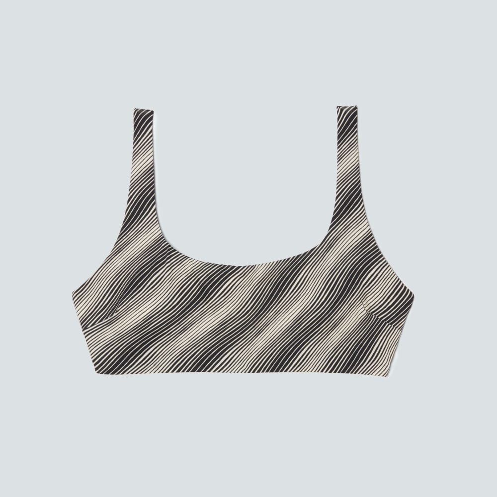 The Square-Neck Bikini Top | Black / Canvas