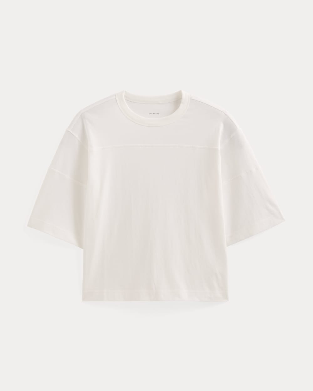 Oversized Varsity Tee in Essential Cotton | White - Image 2