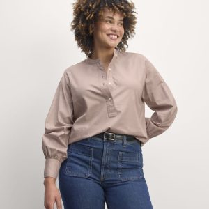 The Henley Shirt in Silky Cotton | Dusty Rose