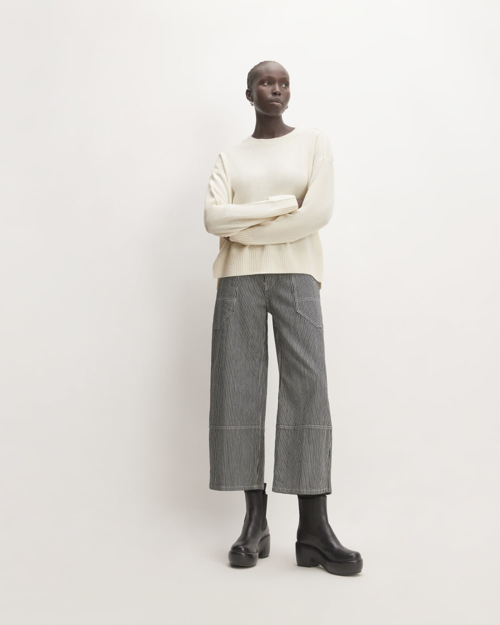 The Good Merino Wool Crewneck Sweater | Bone - Image 3