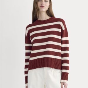 The Boxy Sweater in Everyday Cotton | Merlot / Canvas