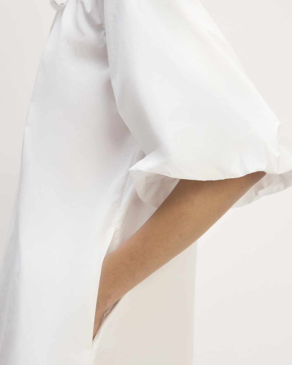 The Supima? Puff-Sleeve Dress | White - Image 5