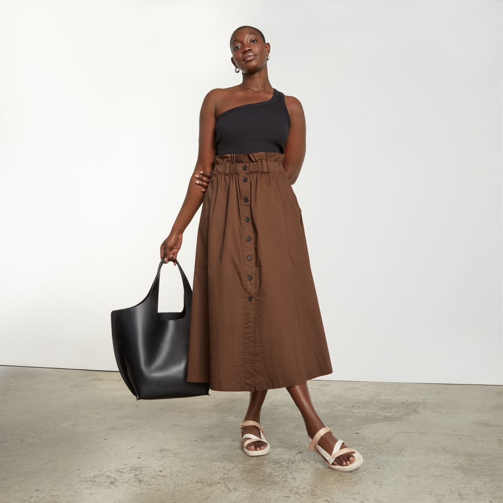 The Easy Button-Front Skirt | Espresso - Image 5