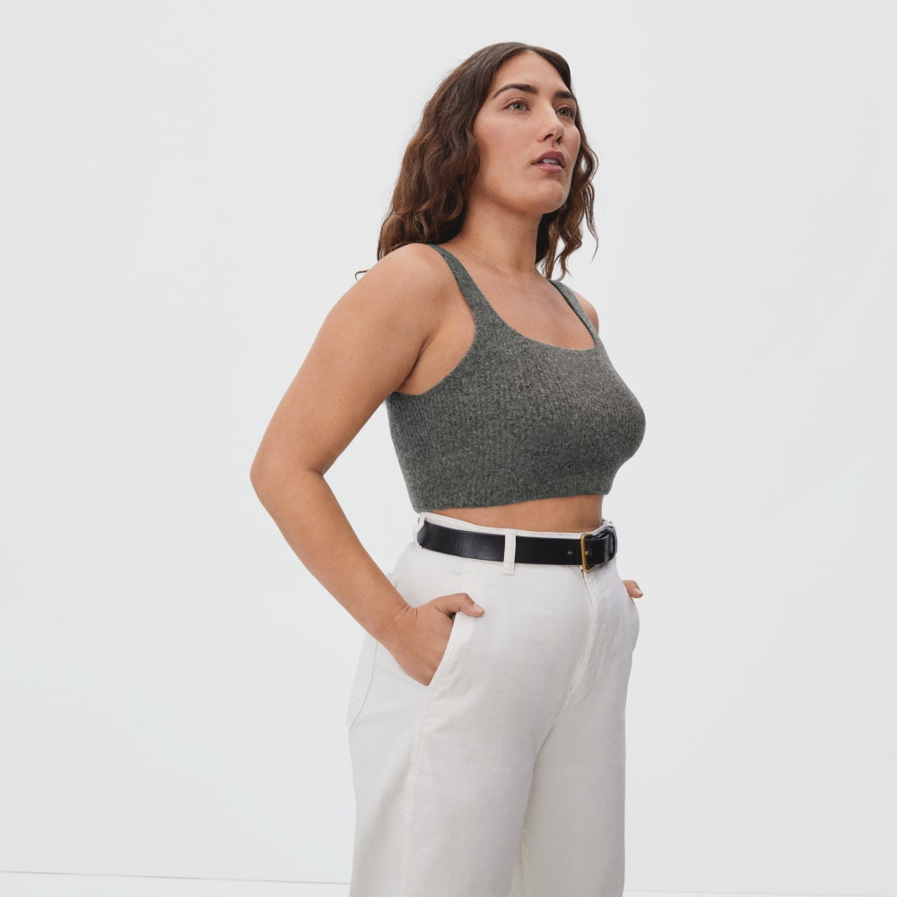 The Cozy-Stretch Tank | Heathered Charcoal - Image 2