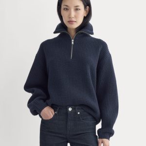 The Half-Zip Sweater in Luxe Merino | Navy