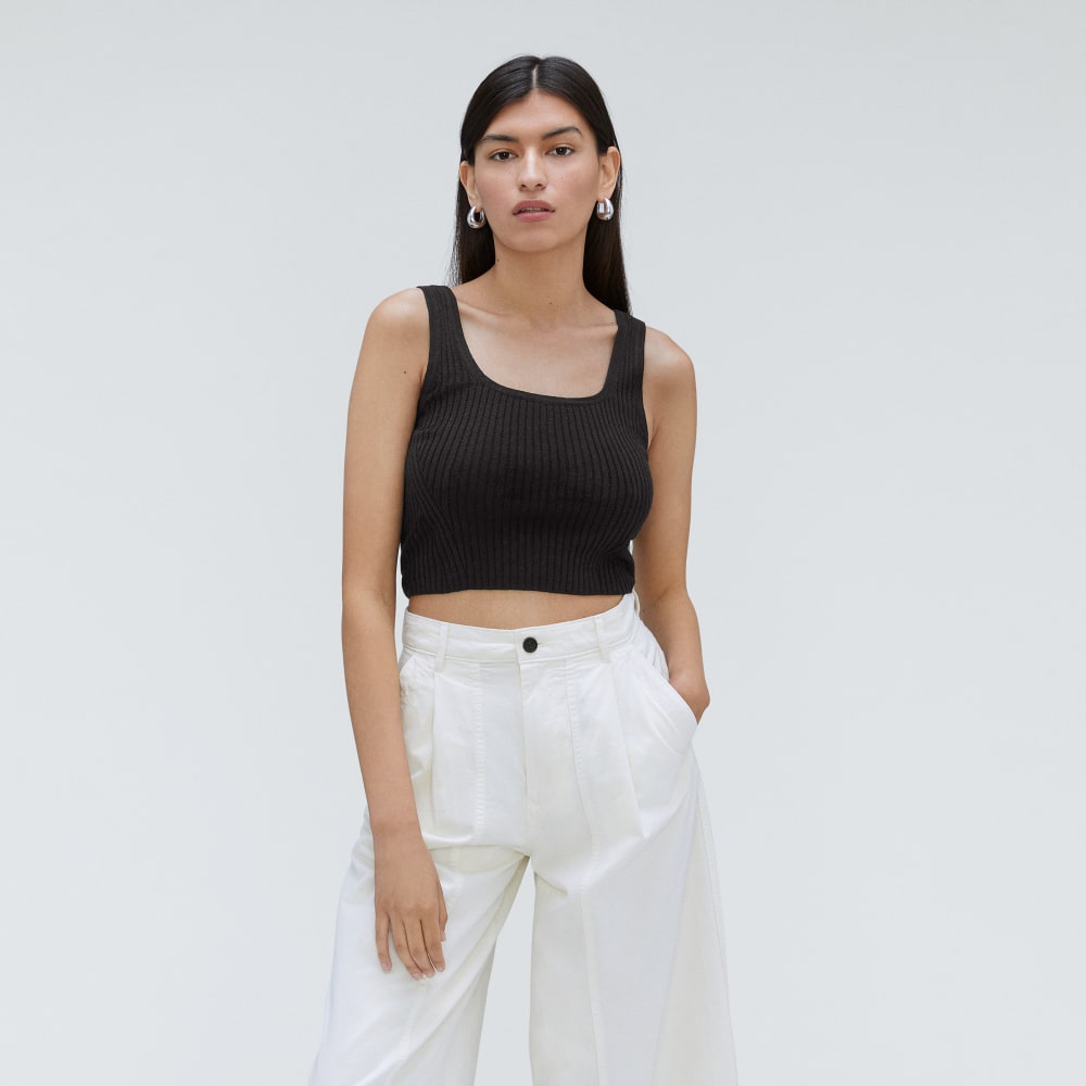 The Cotton-Merino Cami | Black - Image 2