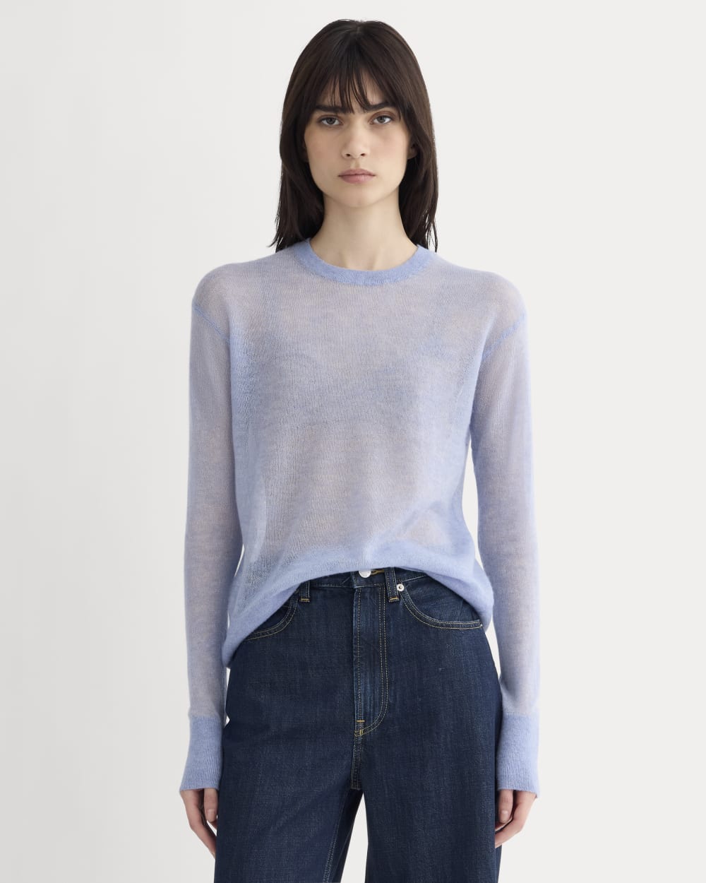 The Air Alpaca? Relaxed Crew Top | Soft Blue - Image 3