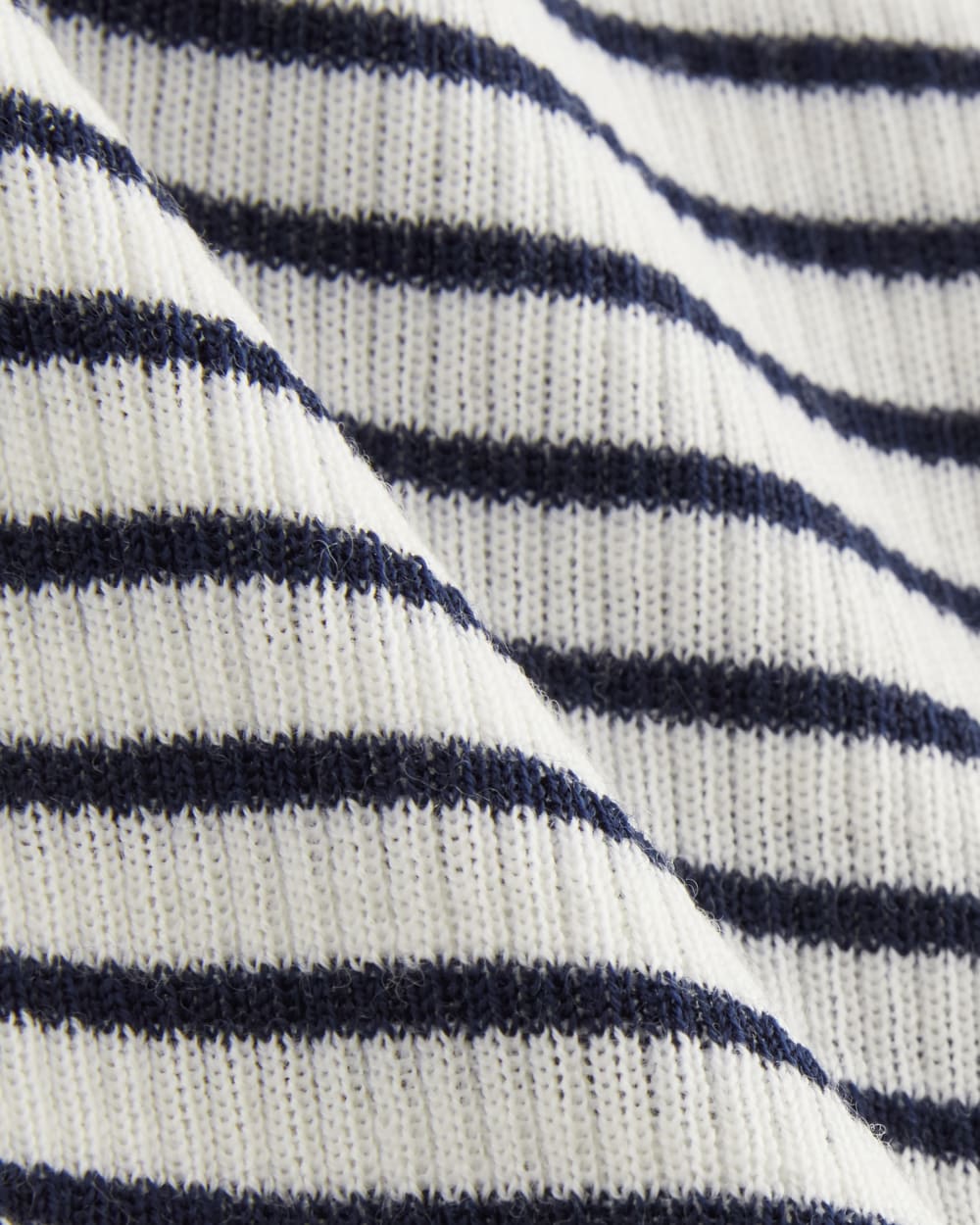 The Sweater Tee in Ultrasoft Merino | Bone/Navy - Image 6