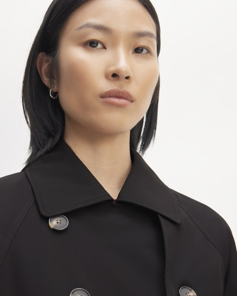 The Italian Wool Modern Trench | Black - Image 3