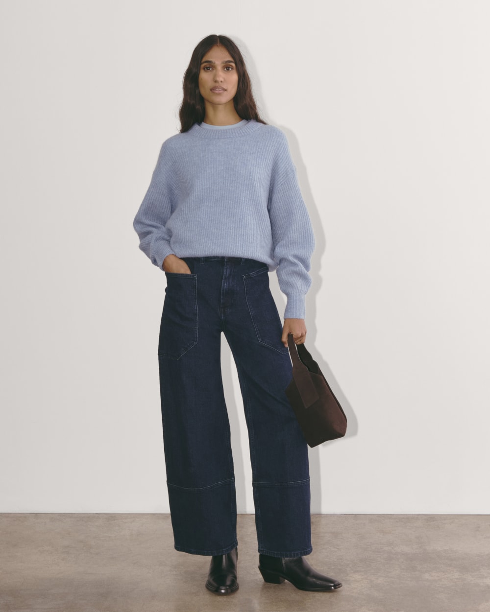 The Cocoon Crew in Alpaca | Heather Blue Slate - Image 3