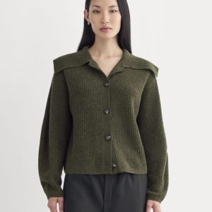 Fisherman Cardigan in Wool Cashmere | Heather Beech