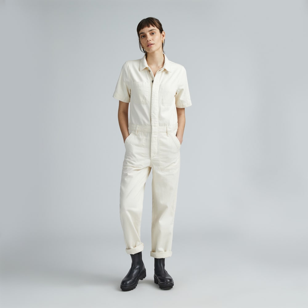 The Supersoft Jean Coverall | Seeded Ecru
