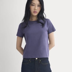 The Box-Cut Tee in Essential Cotton | Graystone | No Pocket