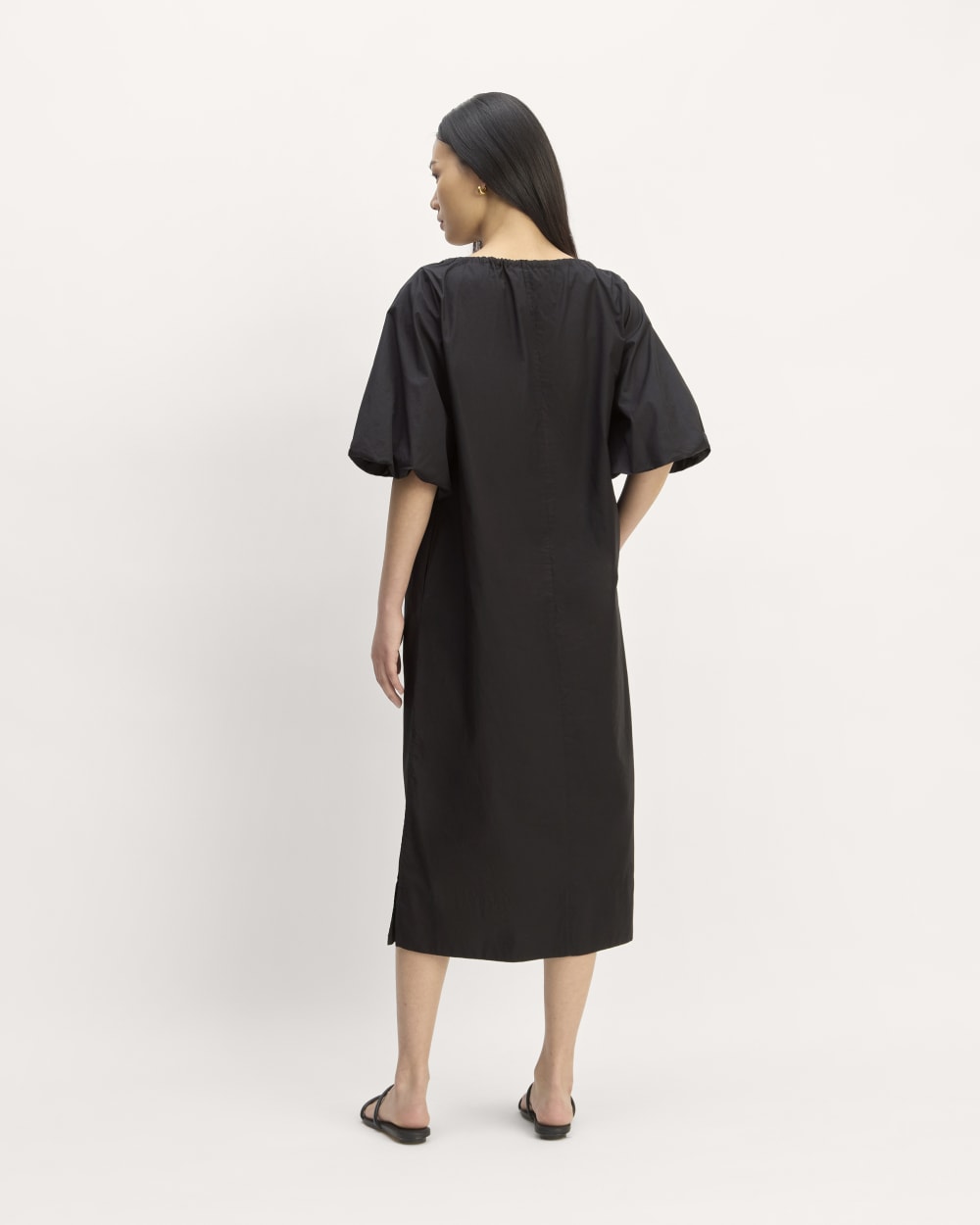 The Supima? Puff-Sleeve Dress | Black - Image 6