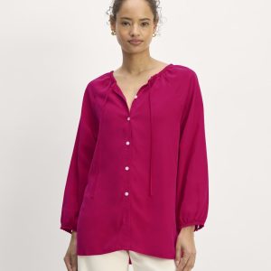 The Gathered Shirt in Butterlite | Red Currant