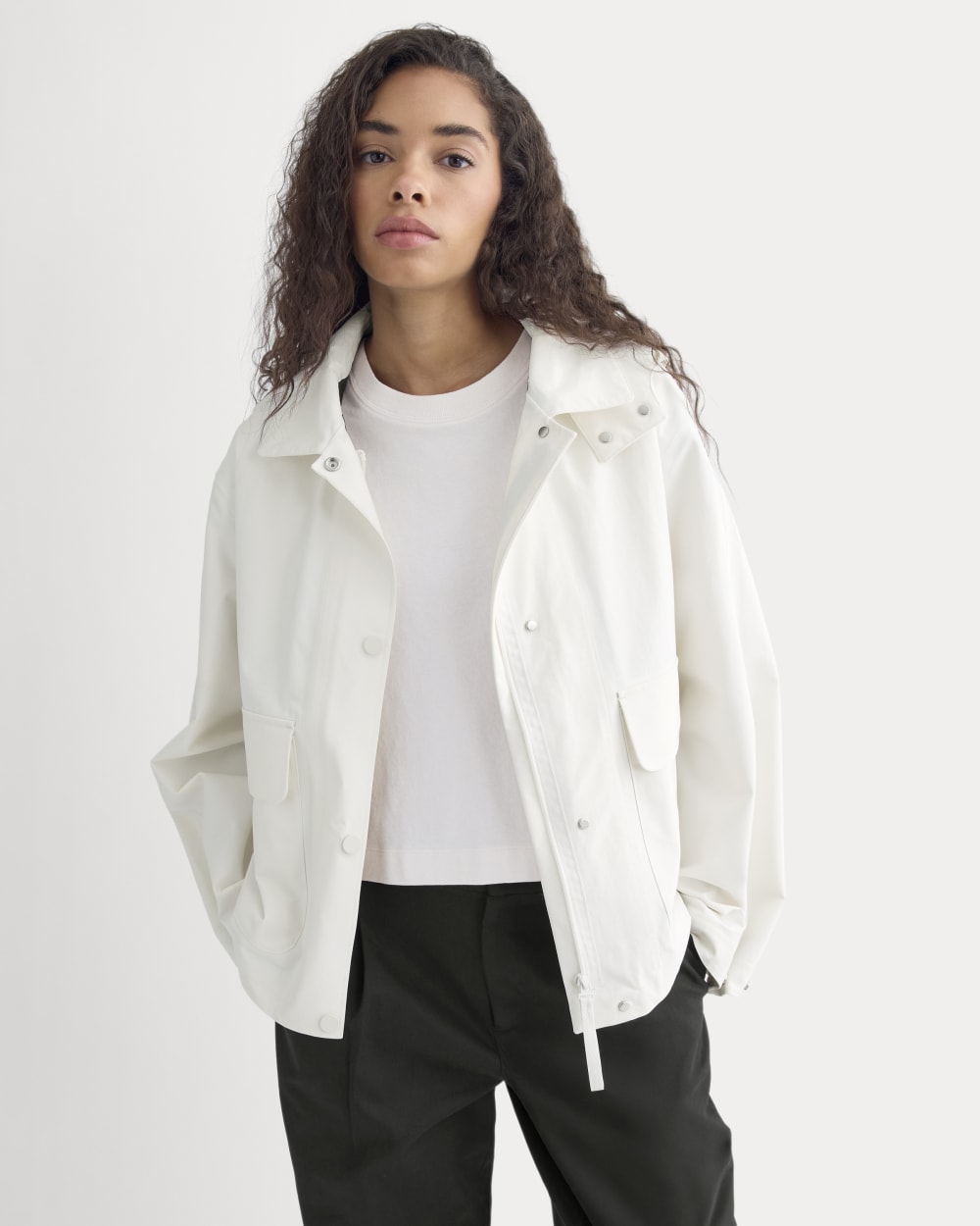 Re:Cycled Nylon Barrel Jacket | Bone