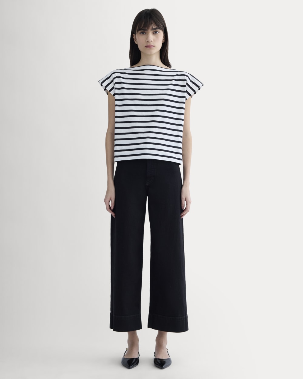 The Oversized Muscle Tee | Bone / Black - Image 3