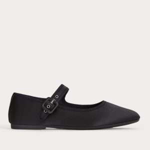 The Day Buckle Mary Jane | Black Satin